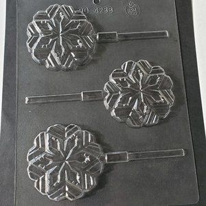 Chocolate Mold - Snowflake Lollipop & 100 Lollipop Sticks